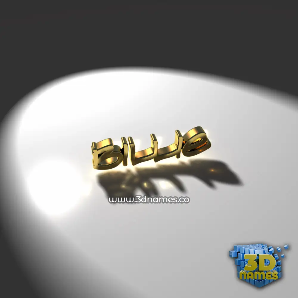 billie in Gold Shine style - 3D name wallpaper