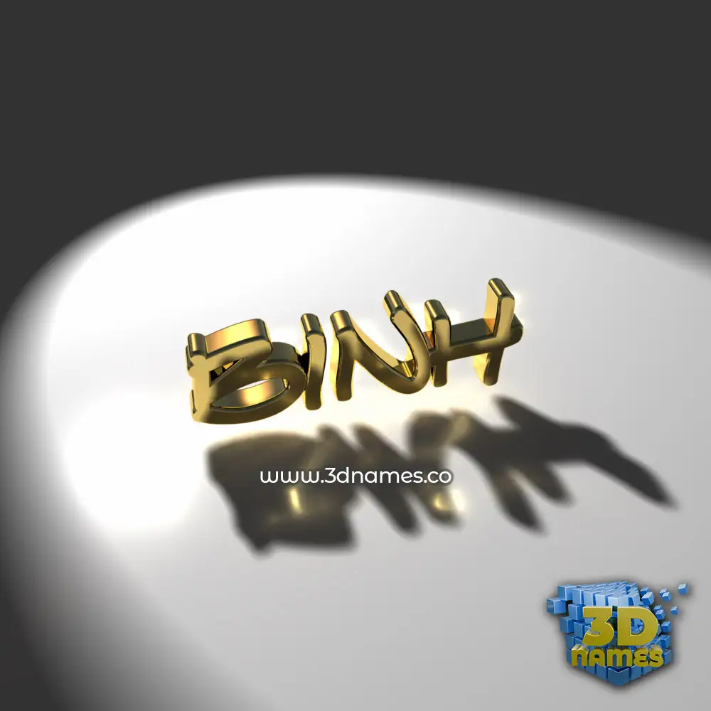 binh in Gold Shine style - 3D name wallpaper