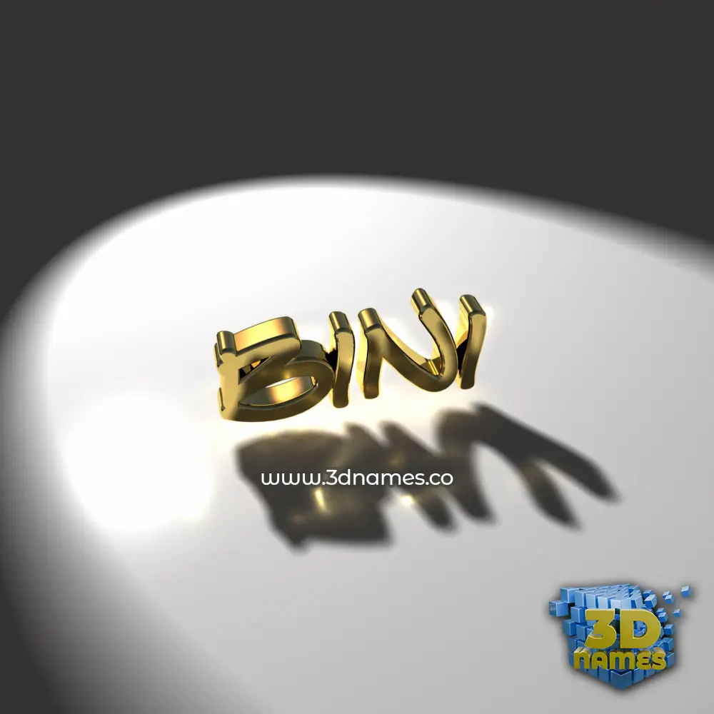 bini in Gold Shine style - 3D name wallpaper