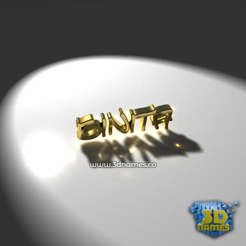 binita in Gold Shine style - 3D name wallpaper
