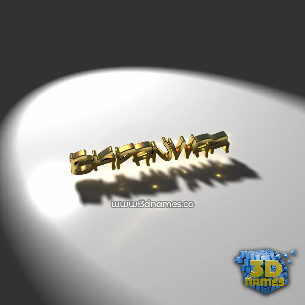 bkpanwar in Gold Shine style - 3D name wallpaper