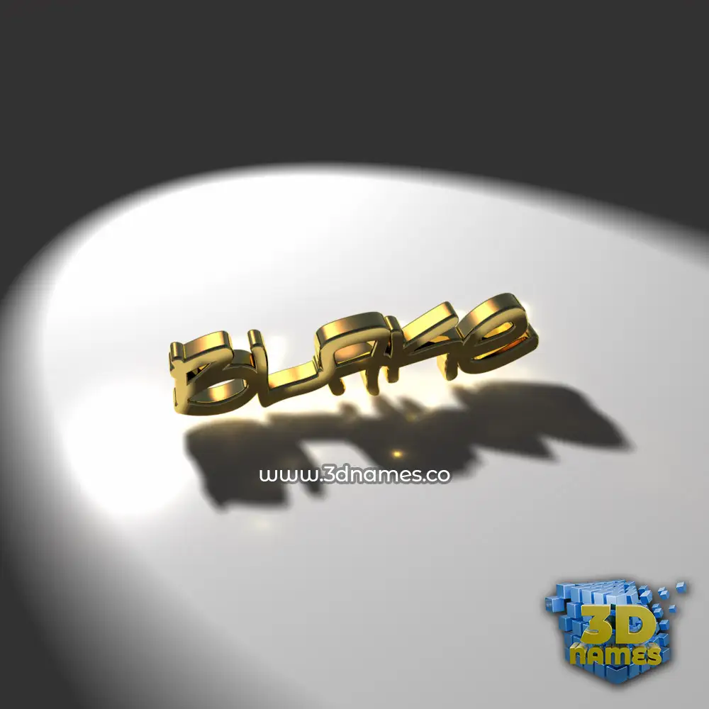 blake in Gold Shine style - 3D name wallpaper