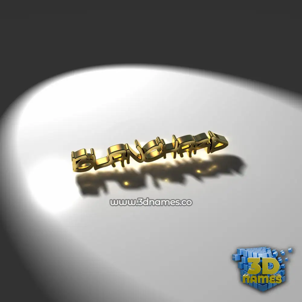 blanchard in Gold Shine style - 3D name wallpaper