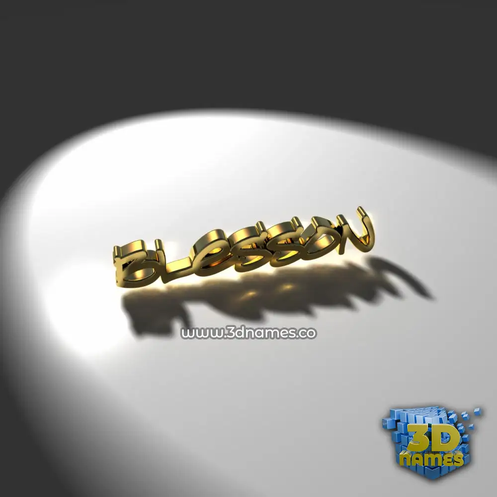 blesson in Gold Shine style - 3D name wallpaper
