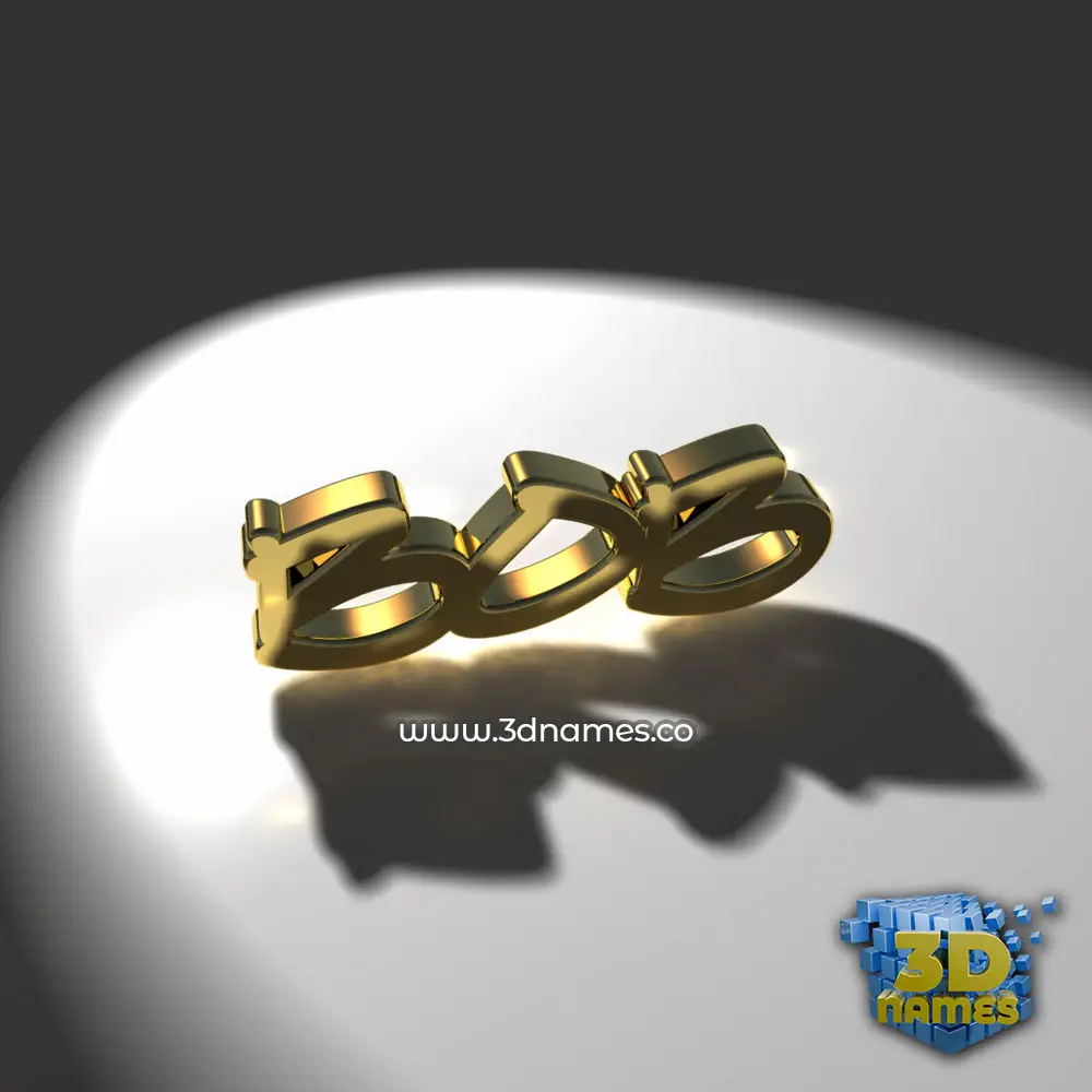 bob in Gold Shine style - 3D name wallpaper