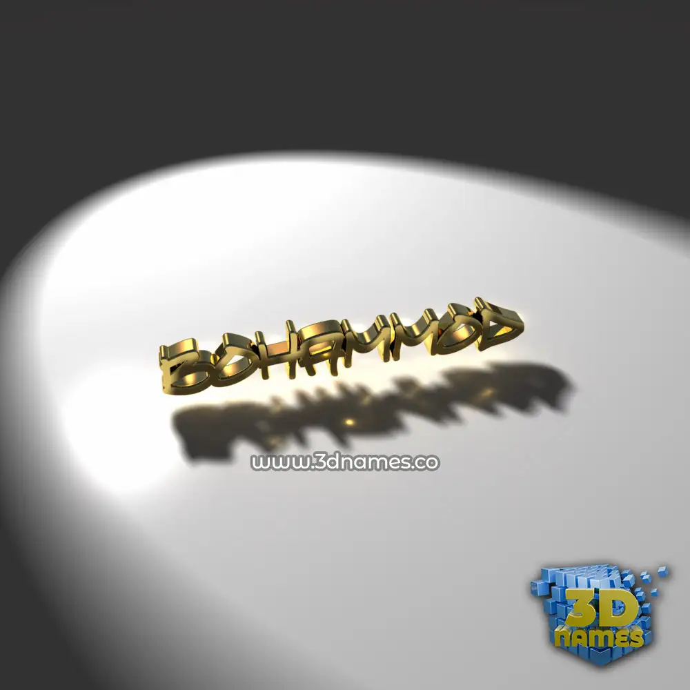 bohammod in Gold Shine style - 3D name wallpaper