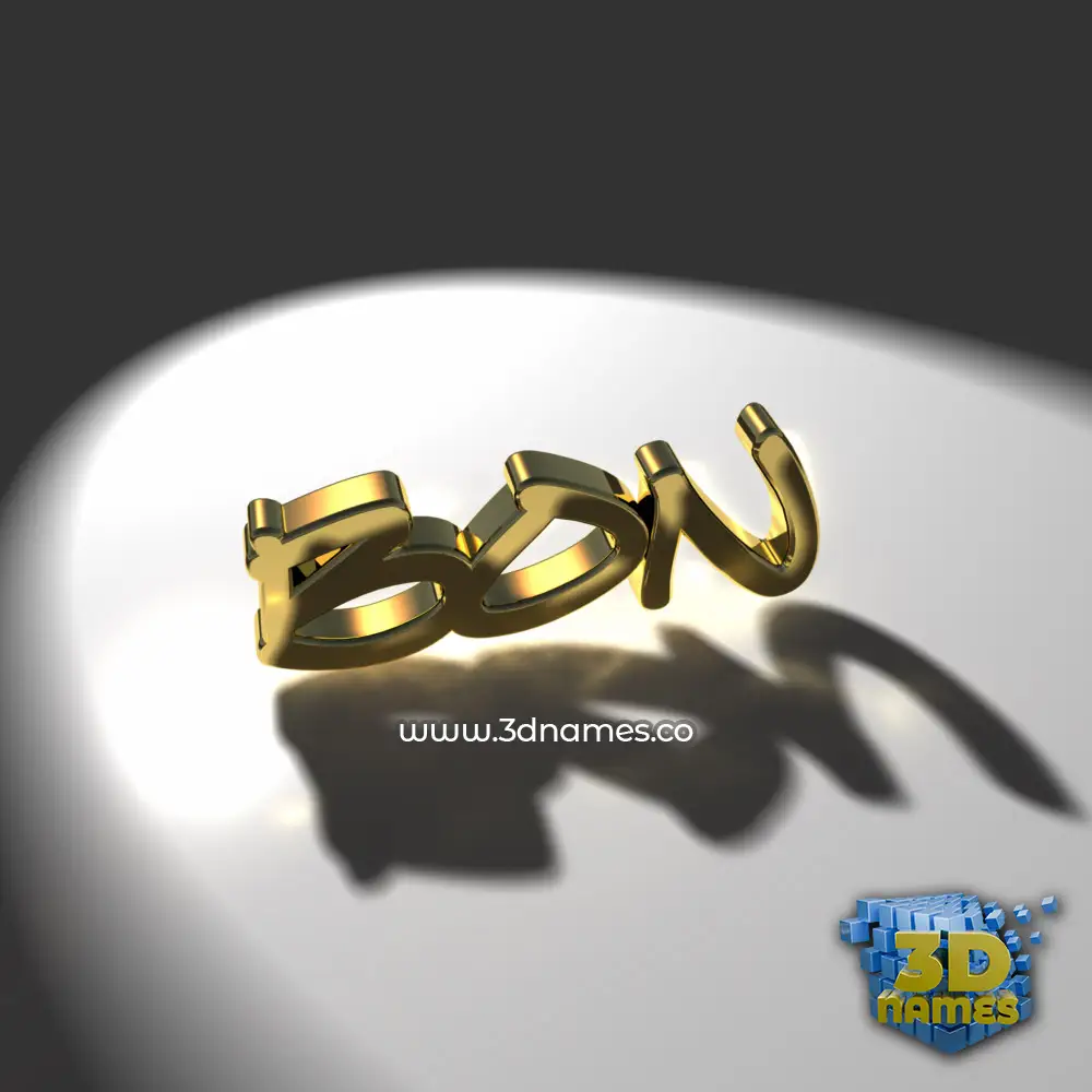 bon in Gold Shine style - 3D name wallpaper