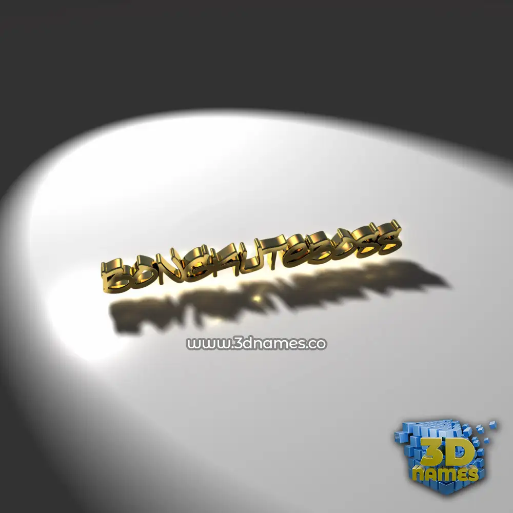 bongkuteboss in Gold Shine style - 3D name wallpaper