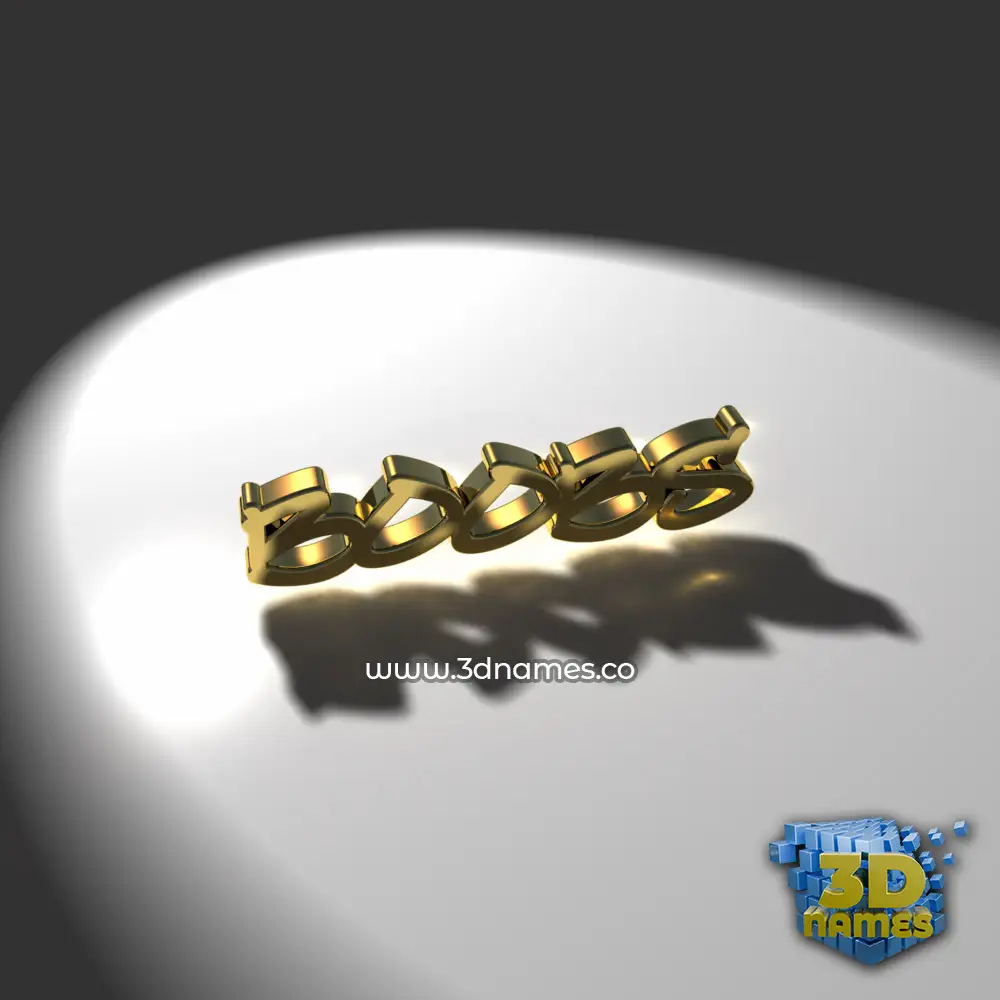 boobs in Gold Shine style - 3D name wallpaper