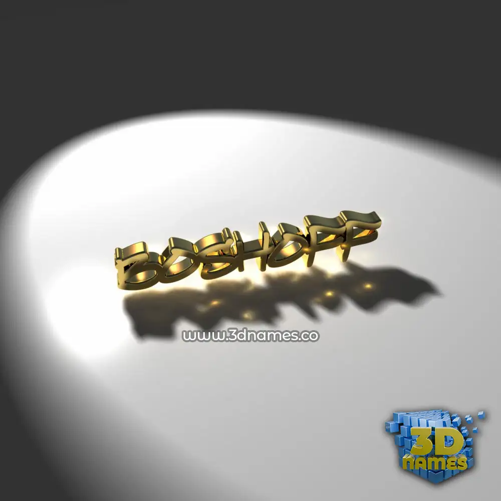 boshoff in Gold Shine style - 3D name wallpaper
