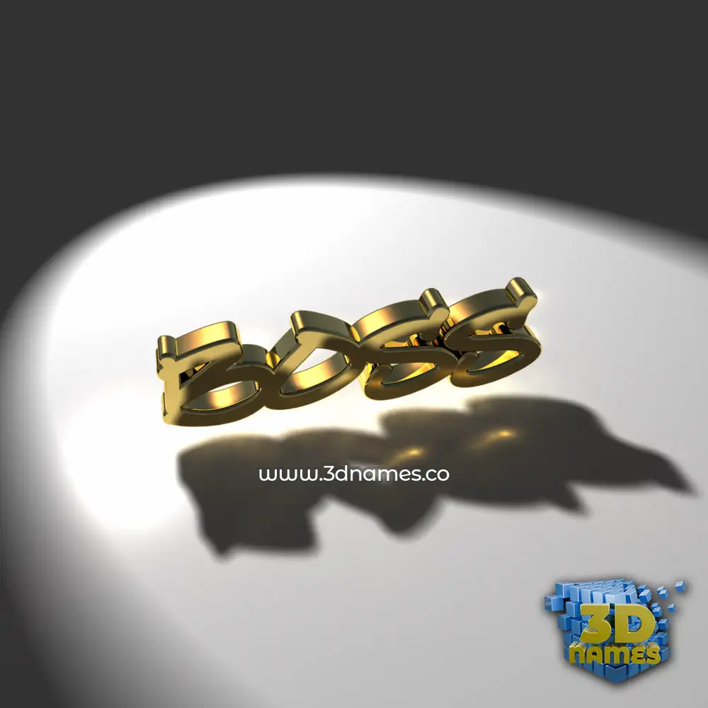 boss in Gold Shine style - 3D name wallpaper