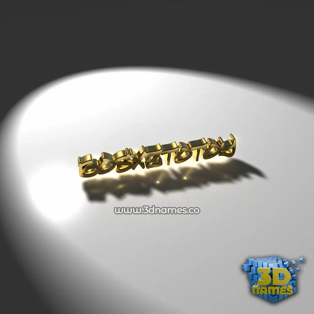 bosxztotoy in Gold Shine style - 3D name wallpaper