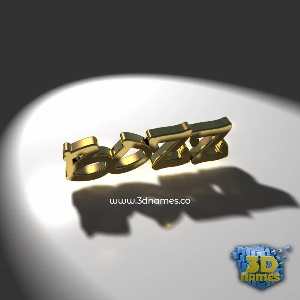 bozz in Gold Shine style - 3D name wallpaper