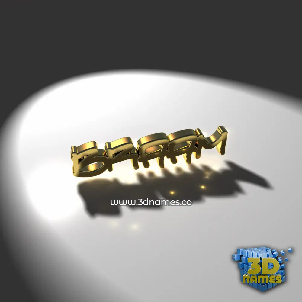 braam in Gold Shine style - 3D name wallpaper