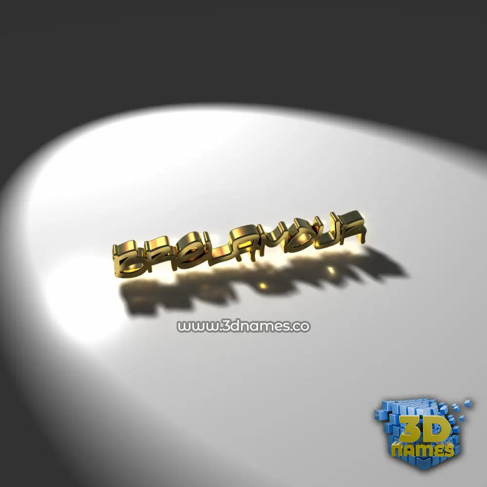 brelamour in Gold Shine style - 3D name wallpaper
