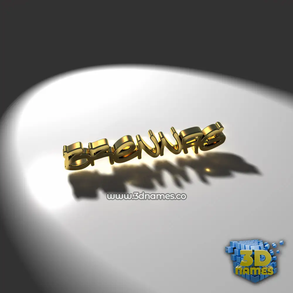 brennag in Gold Shine style - 3D name wallpaper