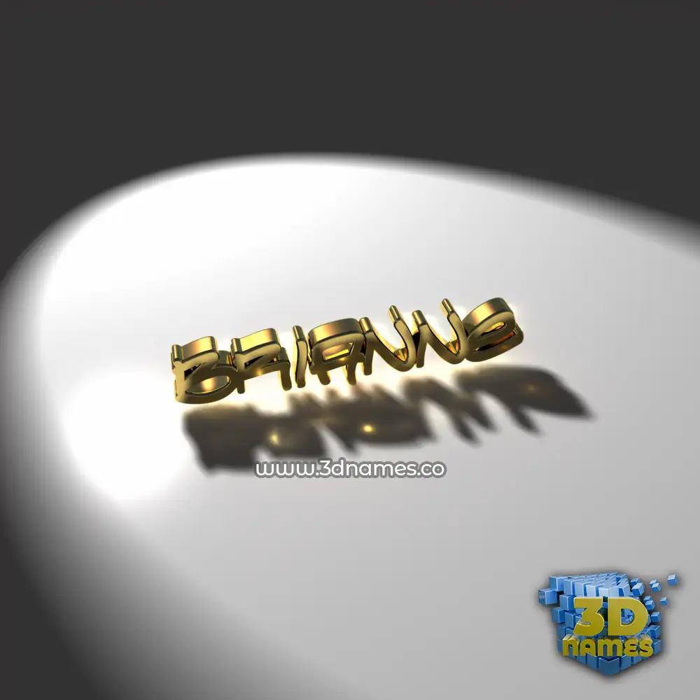 brianne in Gold Shine style - 3D name wallpaper