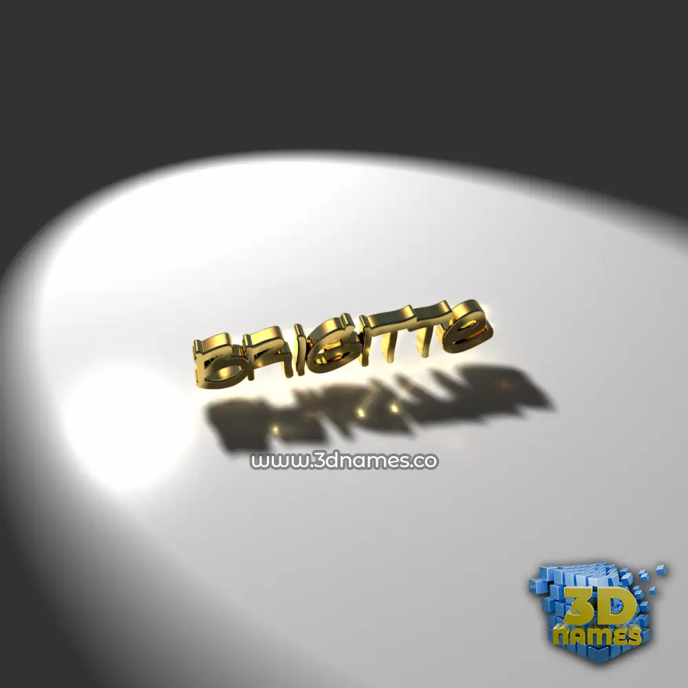brigitte in Gold Shine style - 3D name wallpaper