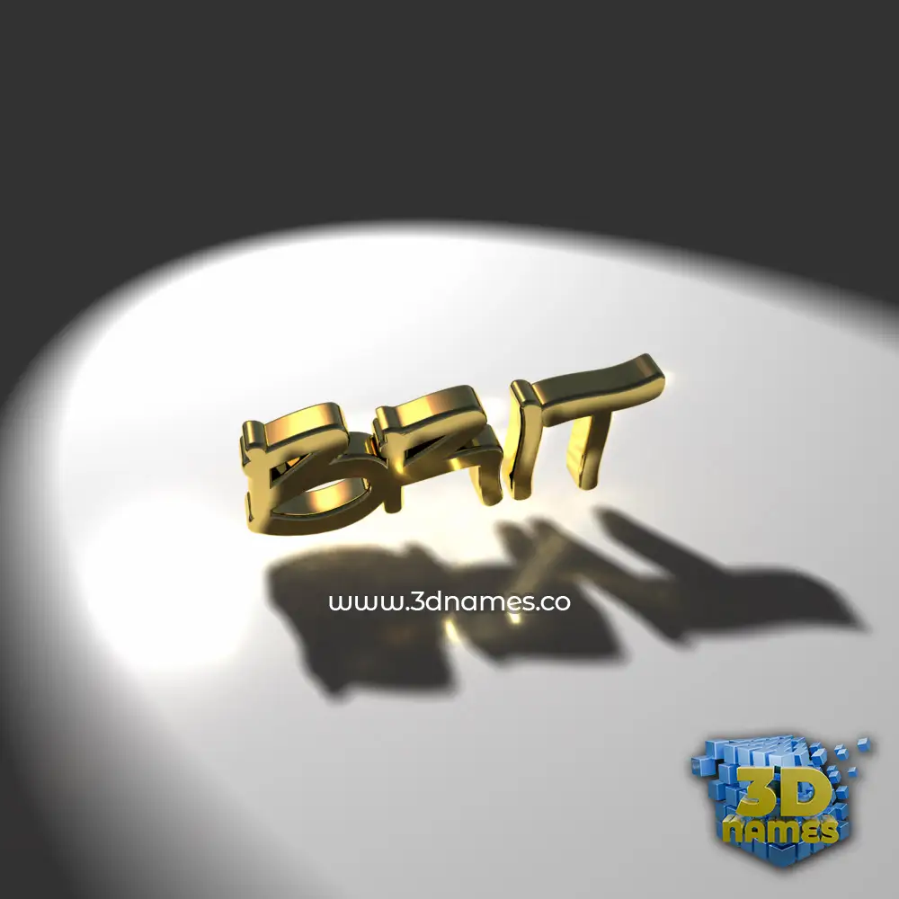 brit in Gold Shine style - 3D name wallpaper