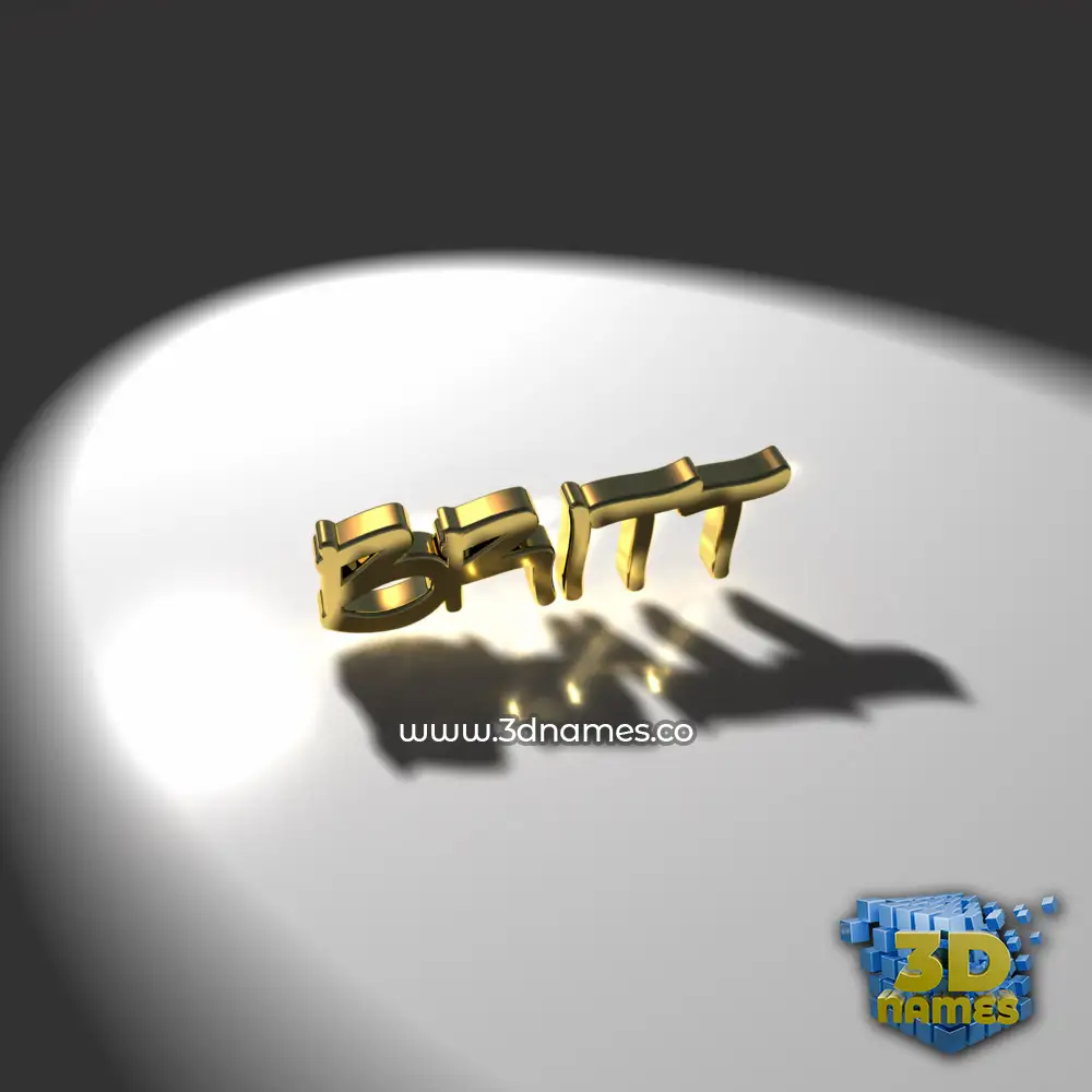 britt in Gold Shine style - 3D name wallpaper