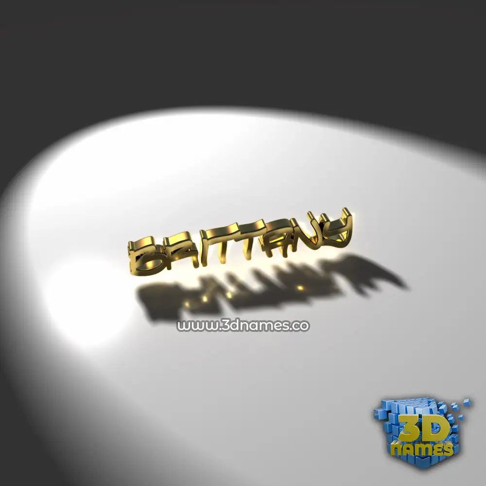 brittany in Gold Shine style - 3D name wallpaper