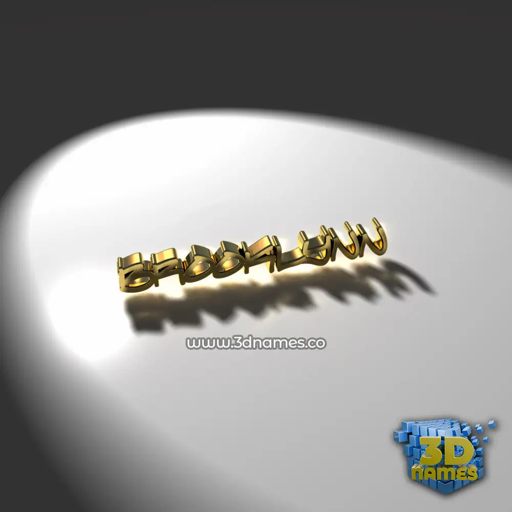 brooklynn in Gold Shine style - 3D name wallpaper