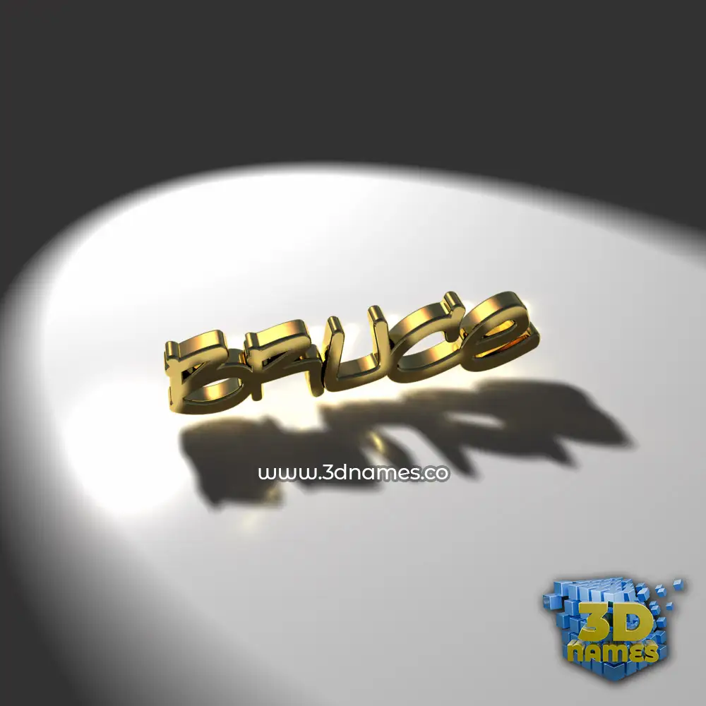 bruce in Gold Shine style - 3D name wallpaper