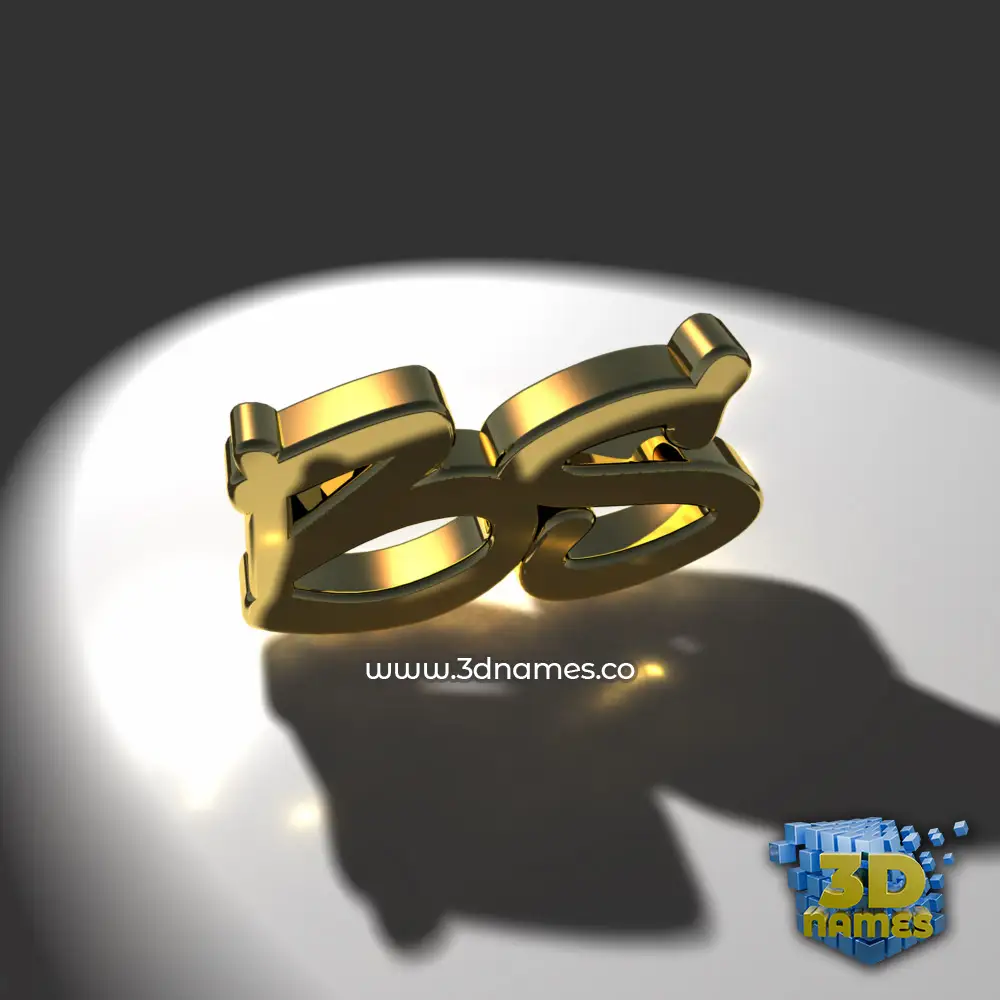 bs in Gold Shine style - 3D name wallpaper