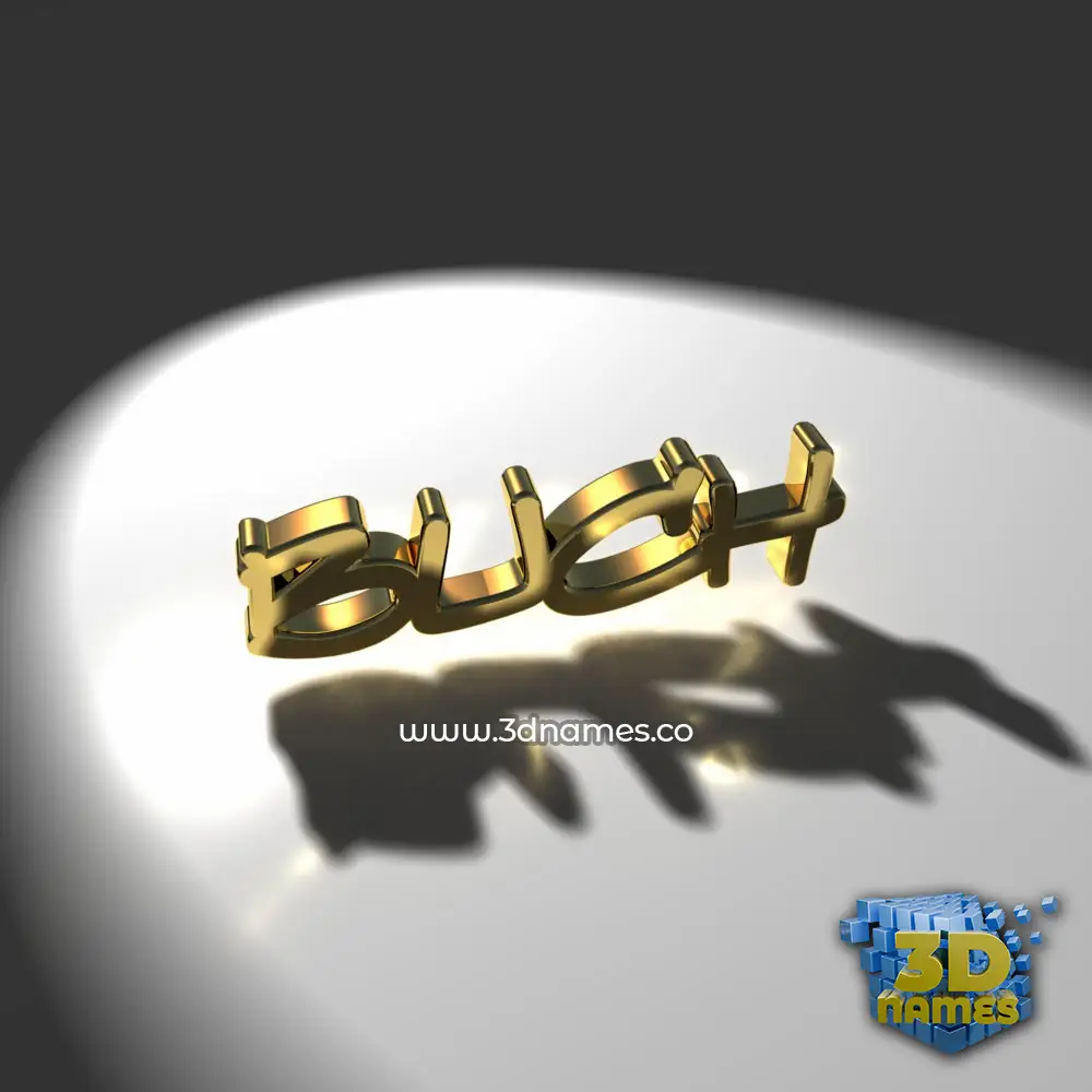 buch in Gold Shine style - 3D name wallpaper