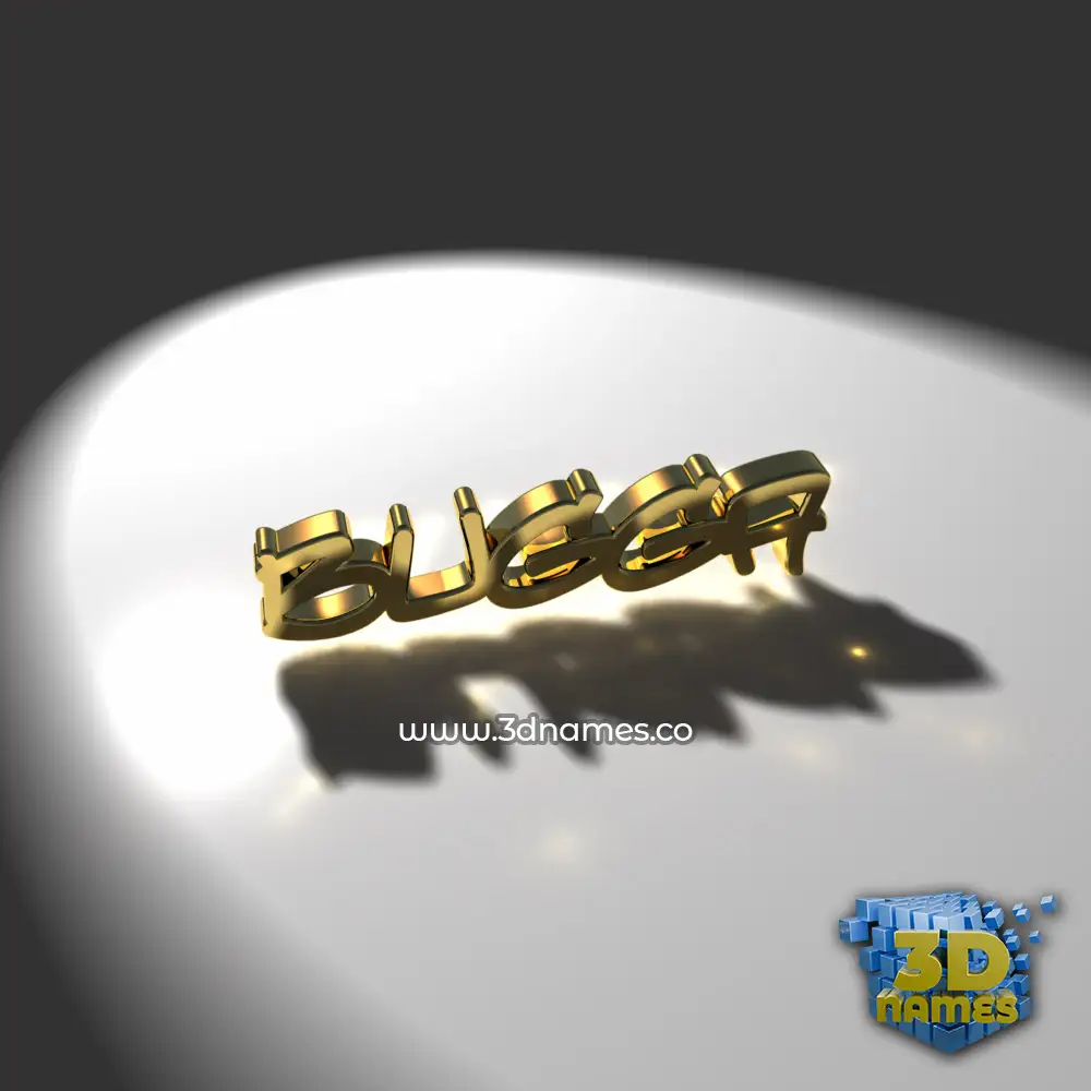 bugga in Gold Shine style - 3D name wallpaper