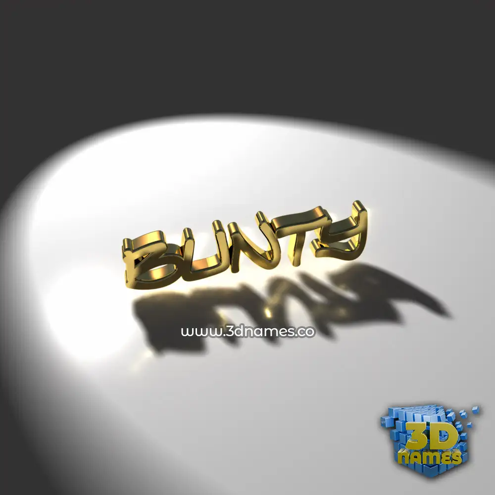 bunty in Gold Shine style - 3D name wallpaper