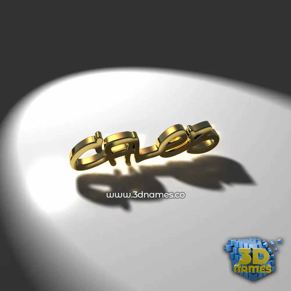caleb in Gold Shine style - 3D name wallpaper