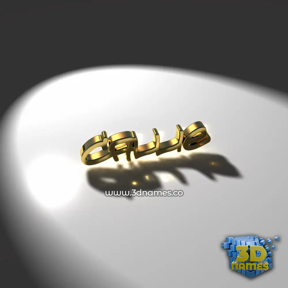 callie in Gold Shine style - 3D name wallpaper