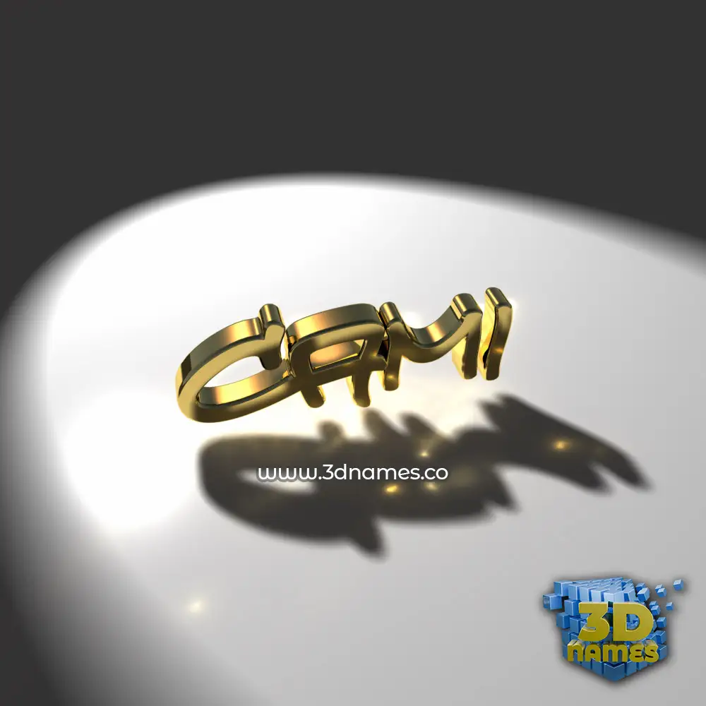 cami in Gold Shine style - 3D name wallpaper