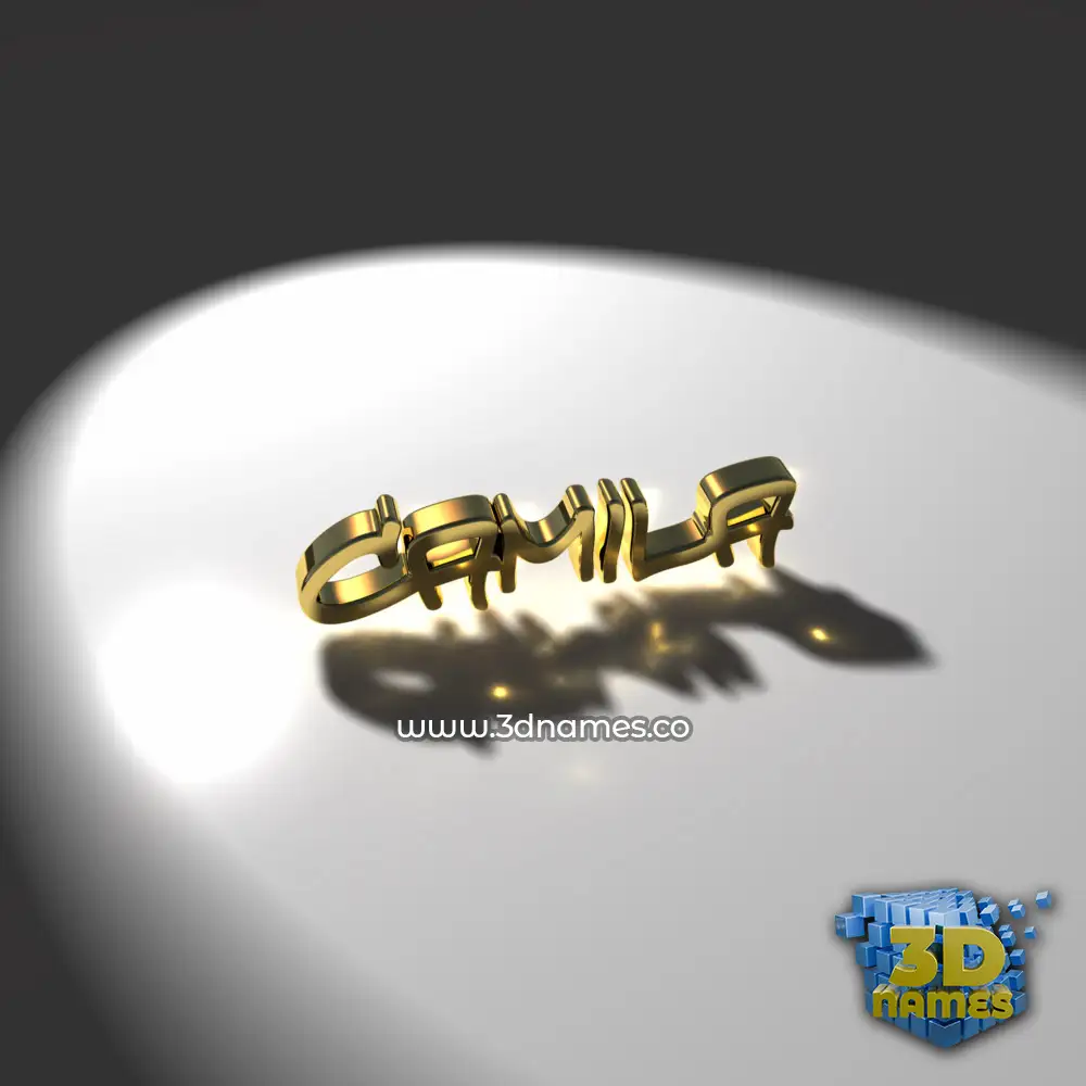 camila in Gold Shine style - 3D name wallpaper