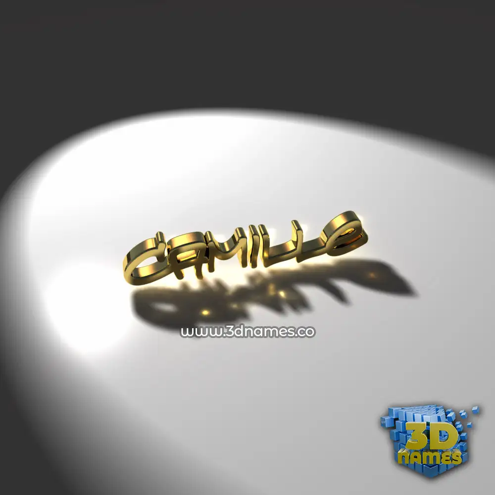 camille in Gold Shine style - 3D name wallpaper