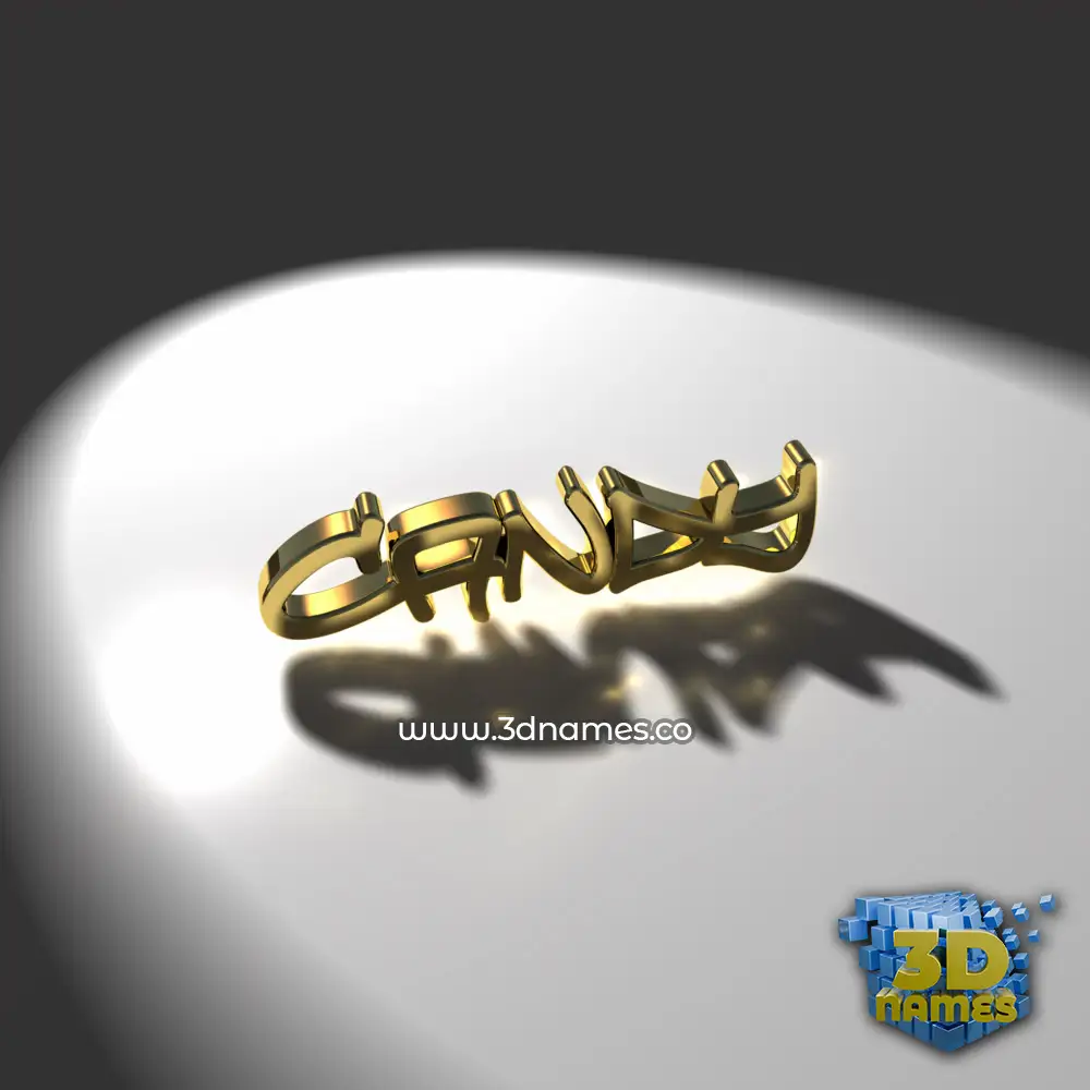 candy in Gold Shine style - 3D name wallpaper