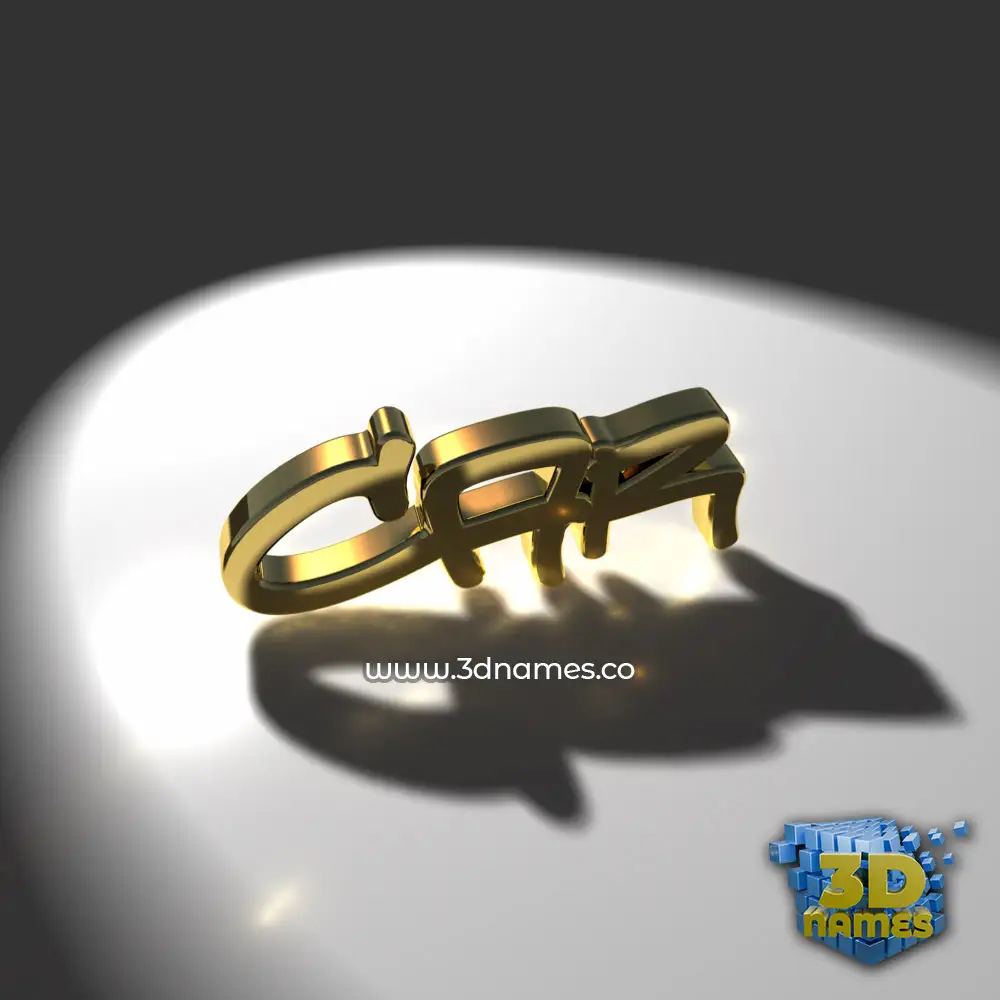 car in Gold Shine style - 3D name wallpaper