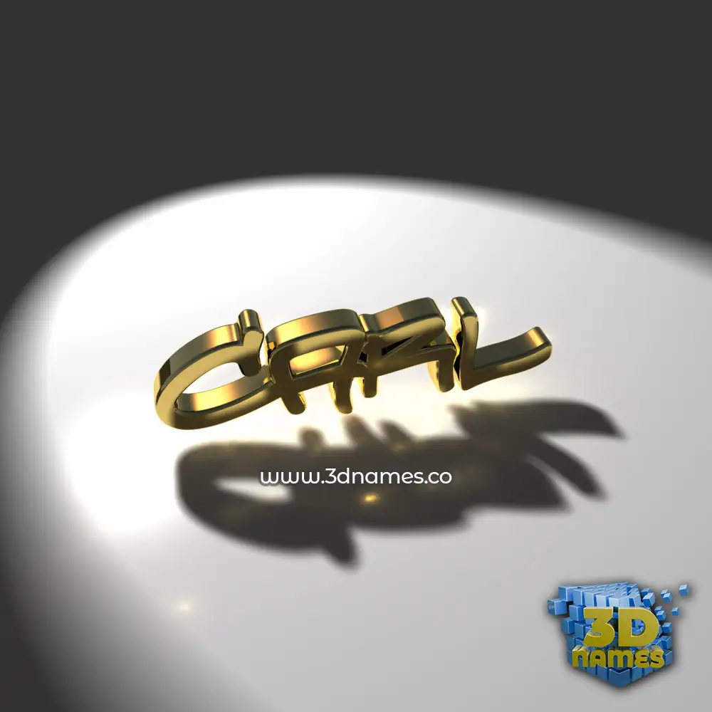 carl in Gold Shine style - 3D name wallpaper