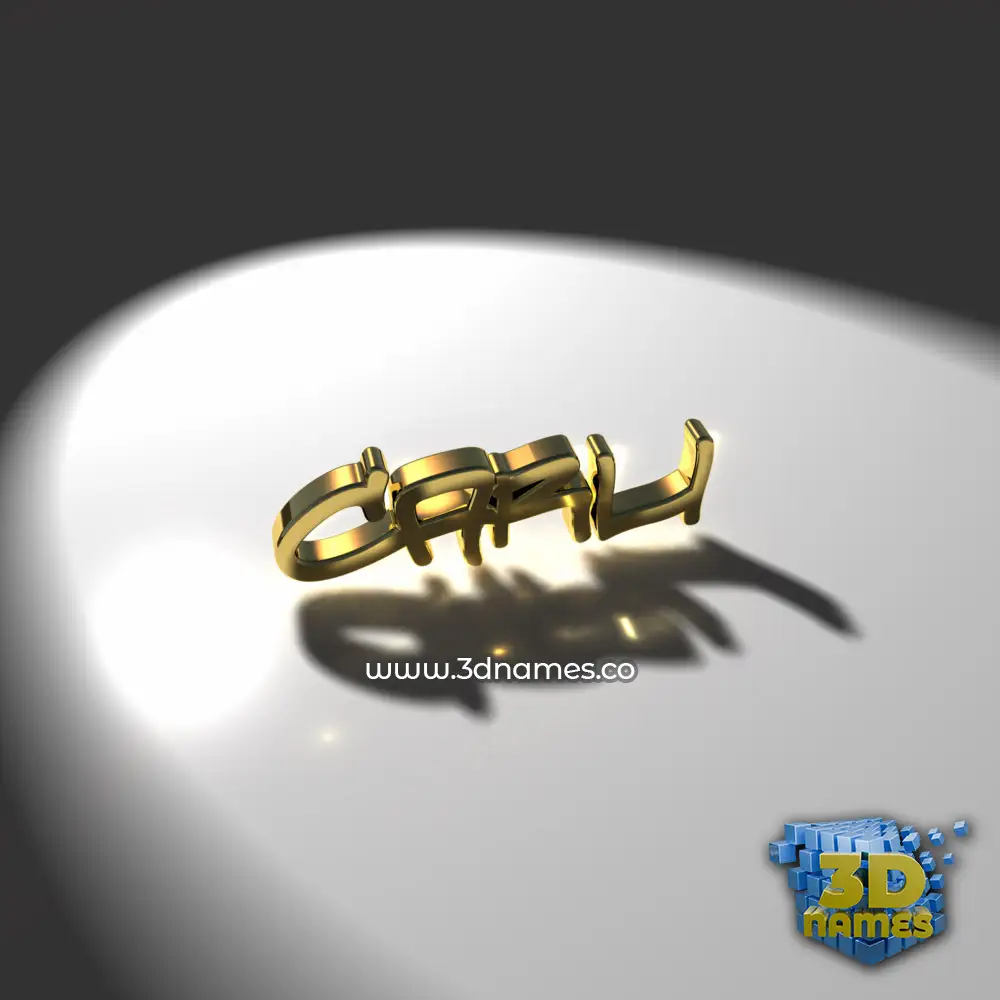 carli in Gold Shine style - 3D name wallpaper