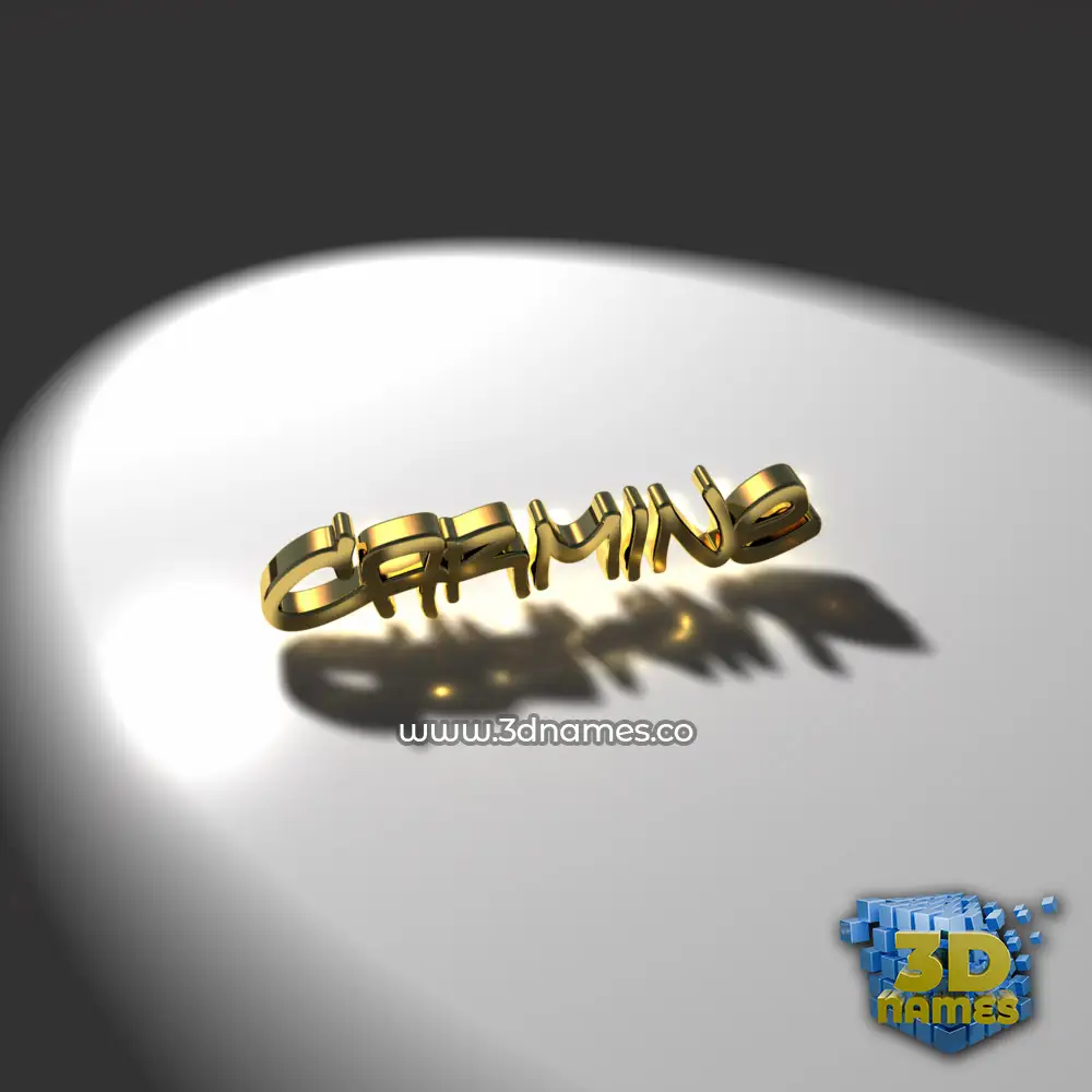 carmine in Gold Shine style - 3D name wallpaper