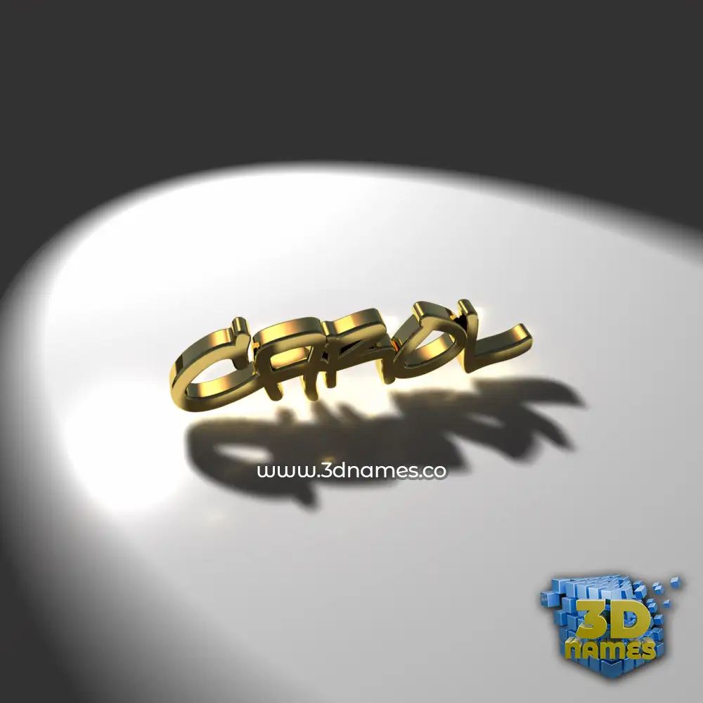 carol in Gold Shine style - 3D name wallpaper