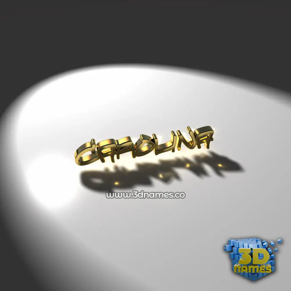 carolina in Gold Shine style - 3D name wallpaper