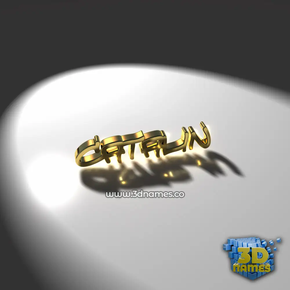 catalin in Gold Shine style - 3D name wallpaper