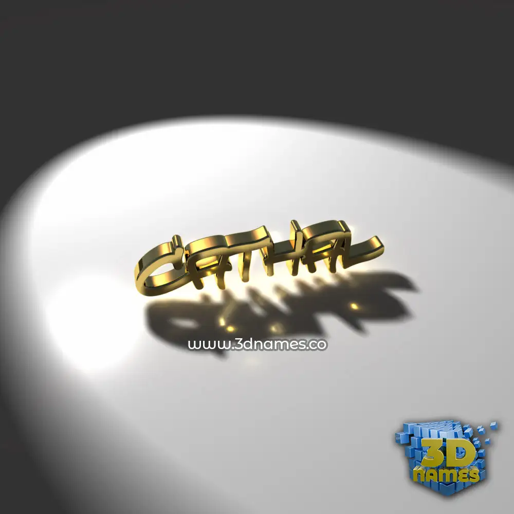 cathal in Gold Shine style - 3D name wallpaper