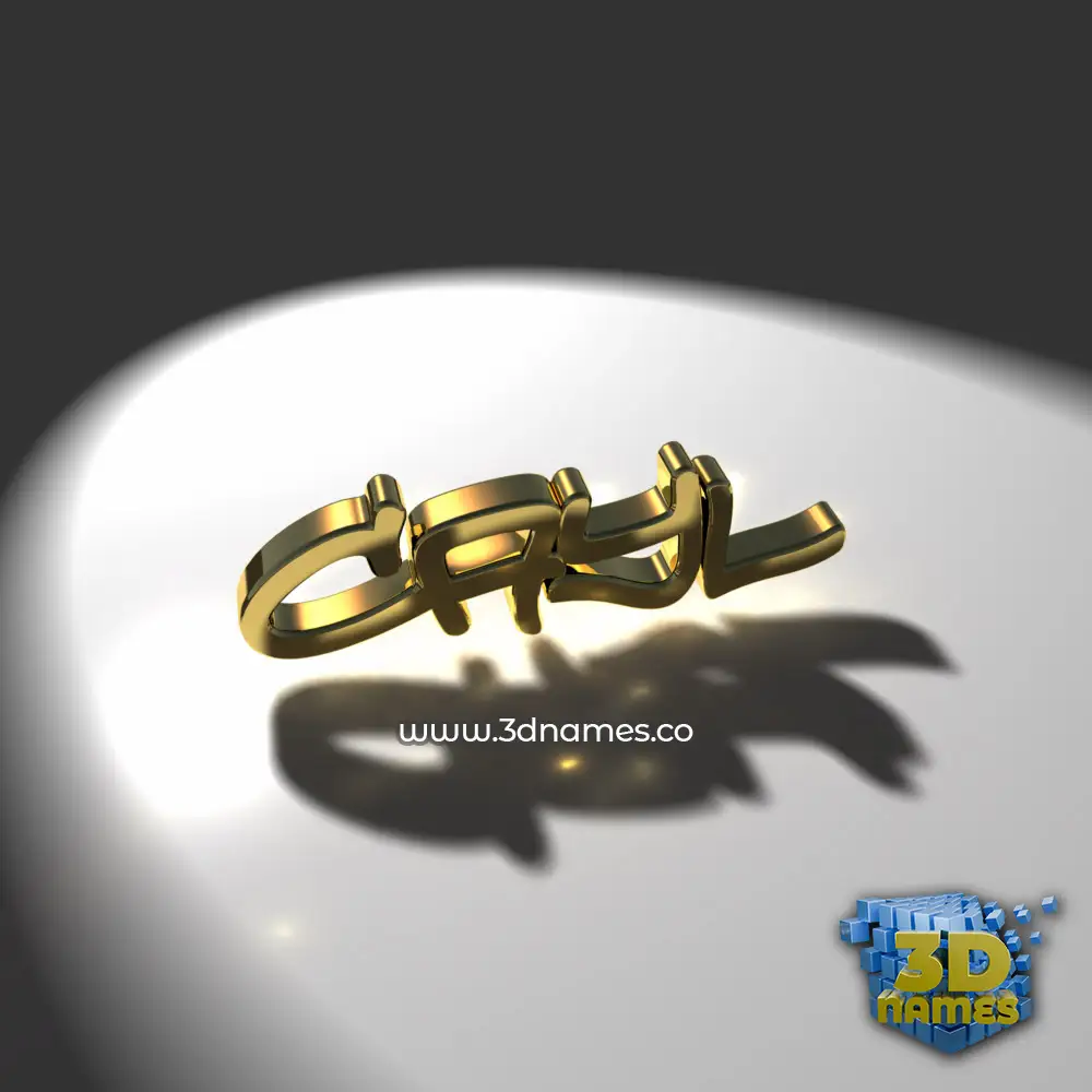 cayl in Gold Shine style - 3D name wallpaper