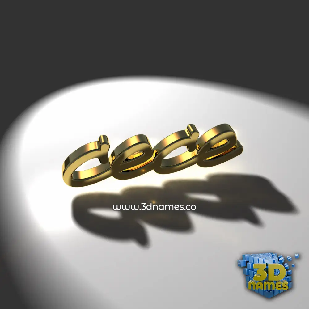 cece in Gold Shine style - 3D name wallpaper