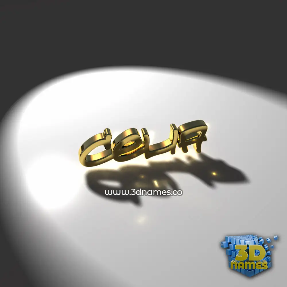 celia in Gold Shine style - 3D name wallpaper