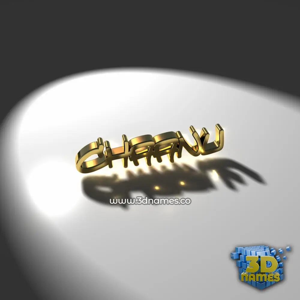 chaanu in Gold Shine style - 3D name wallpaper