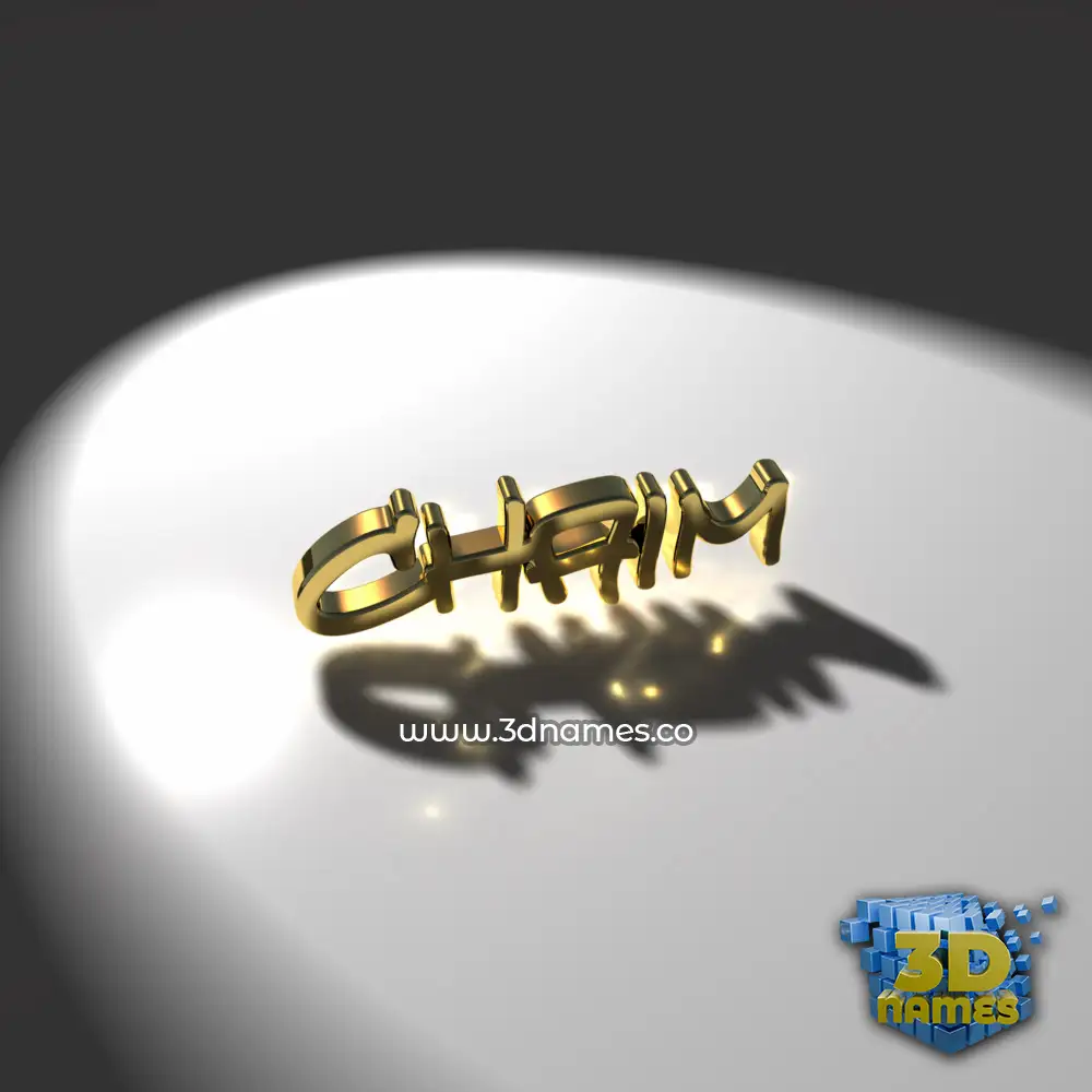 chaim in Gold Shine style - 3D name wallpaper